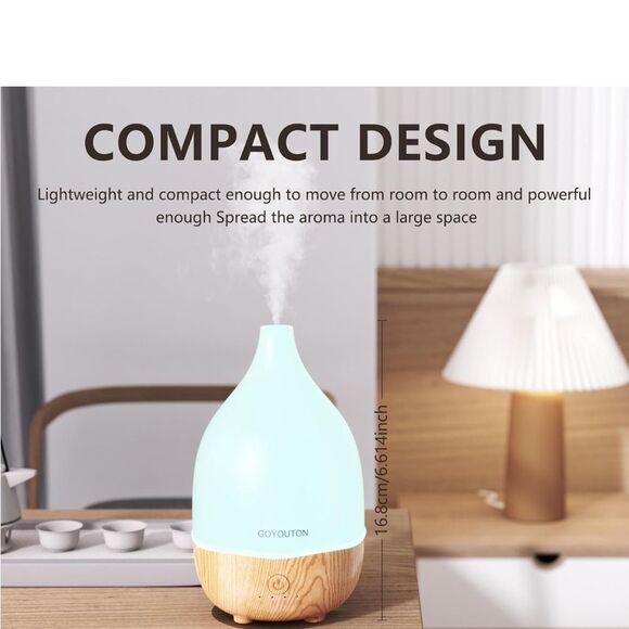 Cream and Brown Essential Oil Diffuser electronic - Picture 4 of 7